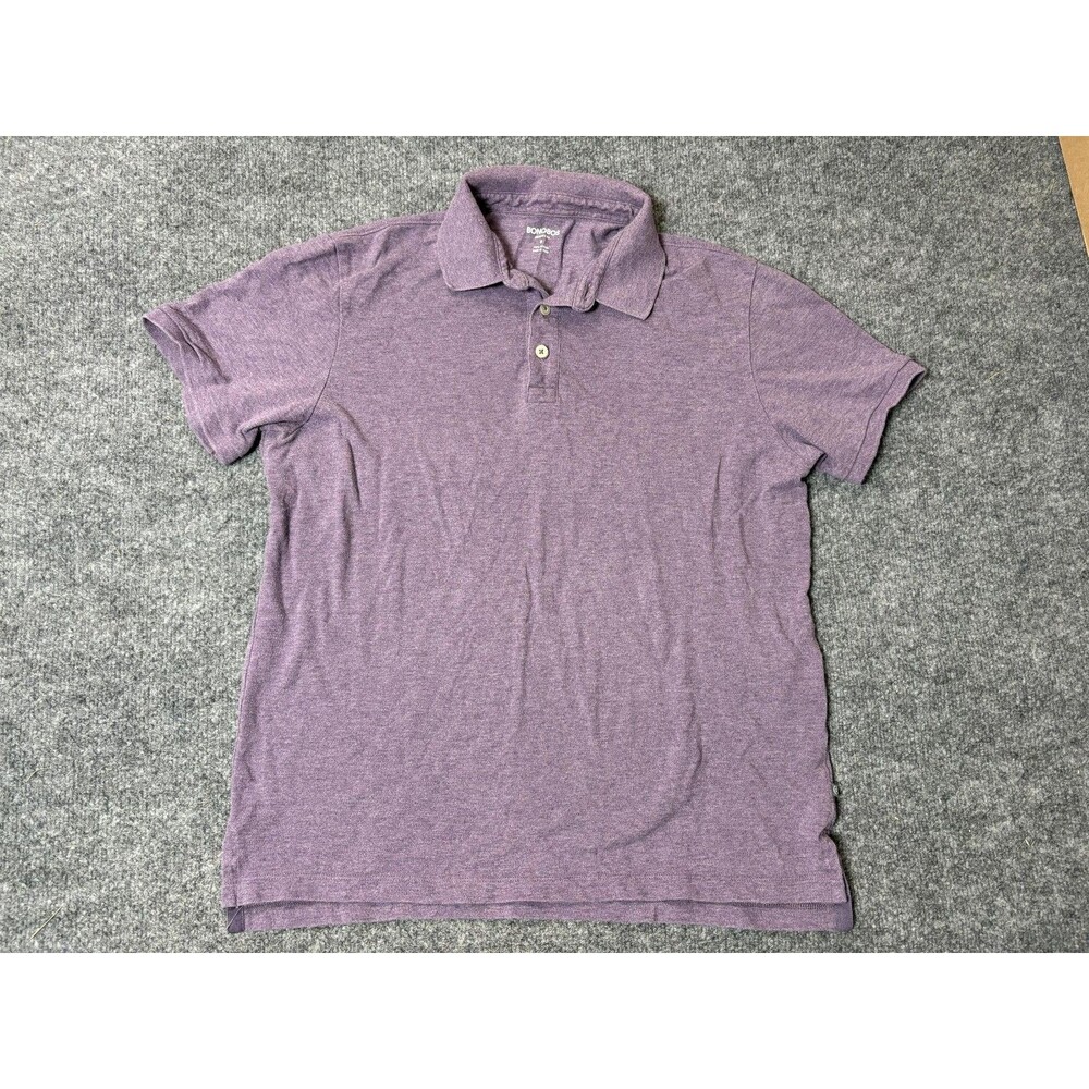 Bonobos Polo Shirt Mens M Purple 100% Cotton Standard Fit Tagless Casual